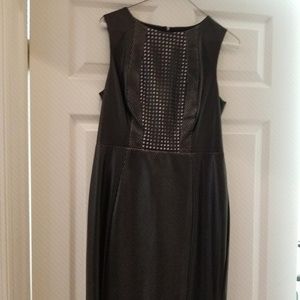 Vince Camuto Faux Leather Detail Dress